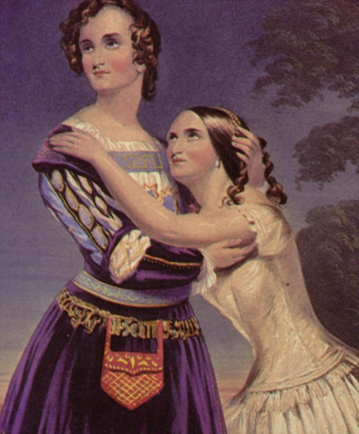 The Cushman sisters, Charlotte and Susan, as Romeo and Juliet in 1846