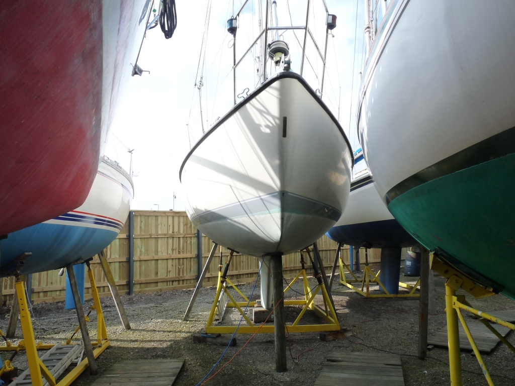 In dry dock - waiting for anti-fouling.